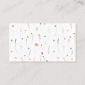 春カラフルワイルドフラワーボホ結婚の詳細QR エンクロージャーカード (裏面)