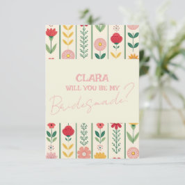 春カラフルワイルドフラワーメドウガーデブリッドメイド 招待状