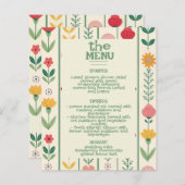 春カラフルワイルドフラワーメドウガーデンのウェッドメニュー (正面/裏面)