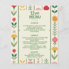 春カラフルワイルドフラワーメドウガーデンのウェッドメニュー