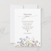 春カラフルワイルドフラワーメドウブライダルシャワー サンキューカード (正面)