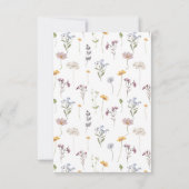 春カラフルワイルドフラワーメドウブライダルシャワー サンキューカード (裏面)