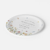 春カラフルワイルドフラワーメドウブライダルシャワー ペーパープレート (アングル)