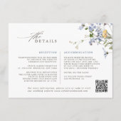 春カラフルワイルドフラワーメドウ庭園の結婚式 エンクロージャーカード (正面)