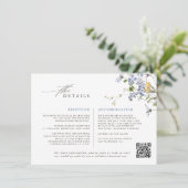 春カラフルワイルドフラワーメドウ庭園の結婚式 エンクロージャーカード (スタンド正面)