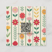 春カラフルワイルドフラワーメドウ庭園の結婚式 エンクロージャーカード (裏面)