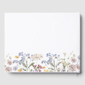 春カラフルワイルドフラワーメドウ庭園の結婚式 ゲストブック (裏面)