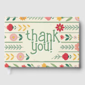 春カラフルワイルドフラワーメドウ庭園の結婚式 ゲストブック (正面)