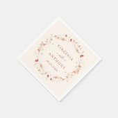 春カラフルワイルドフラワーメドウ庭園の結婚式 スタンダードカクテルナプキン (角)