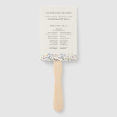 春カラフルワイルドフラワーメドウ庭園の結婚式 ハンドファン (裏面)