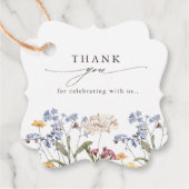 春カラフルワイルドフラワーメドウ庭園の結婚式 フェイバータグ (正面)