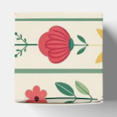 春カラフルワイルドフラワーメドウ庭園の結婚式 フェイバーボックス (上部)