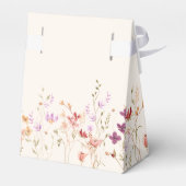 春カラフルワイルドフラワーメドウ庭園の結婚式 フェイバーボックス (裏面サイド)