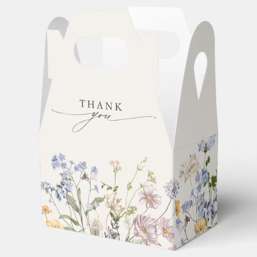 春カラフルワイルドフラワーメドウ庭園の結婚式 フェイバーボックス (オープン)