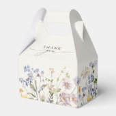 春カラフルワイルドフラワーメドウ庭園の結婚式 フェイバーボックス (正面サイド)