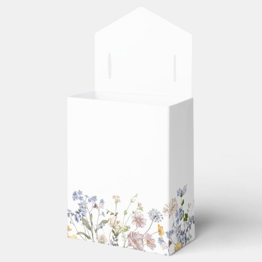 春カラフルワイルドフラワーメドウ庭園の結婚式 フェイバーボックス (オープン)