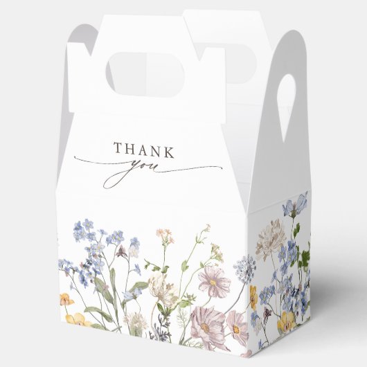 春カラフルワイルドフラワーメドウ庭園の結婚式 フェイバーボックス (オープン)