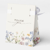 春カラフルワイルドフラワーメドウ庭園の結婚式 フェイバーボックス (裏面サイド)