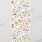 春カラフルワイルドフラワーメドウ庭園の結婚式 メニュー (裏面)