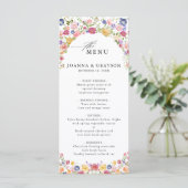 春カラフルワイルドフラワーメドウ庭園の結婚式 メニュー (スタンド正面)