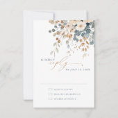 春カラフルワイルドフラワーメドウ庭園の結婚式 出欠カード (正面)