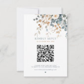 春カラフルワイルドフラワーメドウ庭園の結婚式 出欠カード (正面)