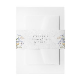 春カラフルワイルドフラワーメドウ庭園の結婚式 招待状ベリーバンド