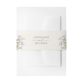 春カラフルワイルドフラワーメドウ庭園の結婚式 招待状ベリーバンド (正面例)