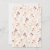 春カラフルワイルドフラワーメドウ庭園の結婚式 招待状 (裏面)