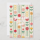 春カラフルワイルドフラワーメドウ庭園の結婚式 招待状 (裏面)