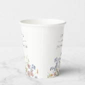 春カラフルワイルドフラワーメドウ庭園の結婚式 紙コップ (右)