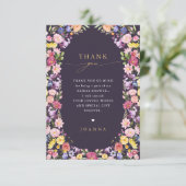 春カラフルワイルドフラワーメドウ庭園の結婚式I サンキューカード (スタンド正面)