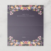 春カラフルワイルドフラワーメドウ庭園の結婚式I プレイスカード (外部開封)