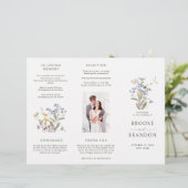 春カラフルワイルドフラワーメドウ結婚式 プログラム (スタンド正面)