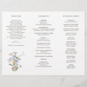 春カラフルワイルドフラワーメドウ結婚式 プログラム (裏面)