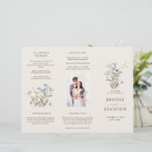 春カラフルワイルドフラワーメドウ結婚式 プログラム (スタンド正面)