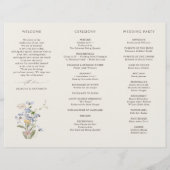 春カラフルワイルドフラワーメドウ結婚式 プログラム (裏面)