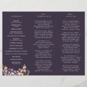 春カラフルワイルドフラワーメドウ結婚式 プログラム (裏面)