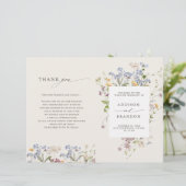 春カラフルワイルドフラワーメドウ結婚式 プログラム (スタンド正面)