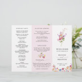 春カラフルワイルドフラワーメドウ結婚式 プログラム (スタンド正面)