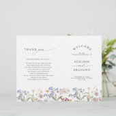 春カラフルワイルドフラワーメドウ結婚式 プログラム (スタンド正面)