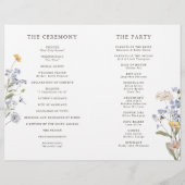 春カラフルワイルドフラワーメドウ結婚式 プログラム (裏面)