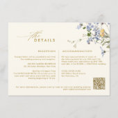 春カラフルワイルドフラワーメドウ金ゴールド結婚ズ エンクロージャーカード (正面)