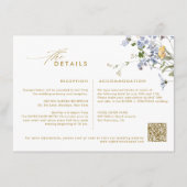 春カラフルワイルドフラワーメドウ金ゴールド結婚ズ エンクロージャーカード (正面)