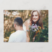 春カラフルワイルドフラワーメドウ金ゴールド結婚ズ エンクロージャーカード (裏面)