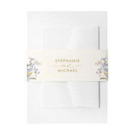 春カラフルワイルドフラワーメドウ金ゴールド結婚ズ 招待状ベリーバンド