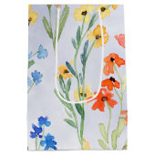 春カラフルワイルドフラワーメドウ ミディアムペーパーバッグ (裏面)