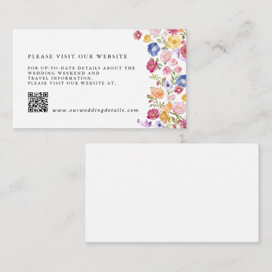 春カラフルワイルドフラワーメドウWebサイト詳細 エンクロージャーカード (正面/裏面)