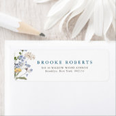 春カラフルワイルドフラワーメドーガーデンアドレス ラベル (インサイチュ)