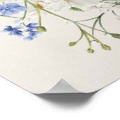 春カラフルワイルドフラワーメドーガーデンウェルカム ポスター (角)